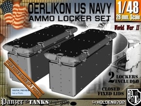 1-48 Oerlikon US Navy Ammo Locker Set 3 in Smooth Fine Detail Plastic