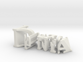 3dWordFlip: Danya/Naya in White Natural Versatile Plastic