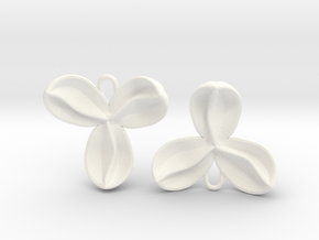 Carrotwood Pod Earrings in White Processed Versatile Plastic