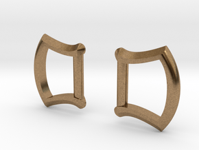 1/2" strap Buckle Frames / D-rings (pair) in Natural Brass