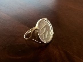 Seal Hollow Bird Ring in Polished Silver: 7 / 54