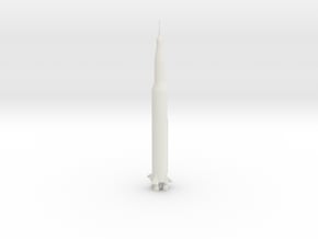 Saturn V Print in White Natural Versatile Plastic