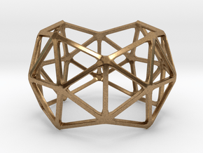 Catalan Bracelet - Pentakis Dodecahedron in Natural Brass: Large