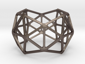 Catalan Bracelet - Pentakis Dodecahedron in Polished Bronzed Silver Steel: Large