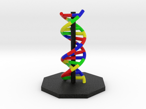 DNA Helix Molecule Model in Full Color Sandstone: Small