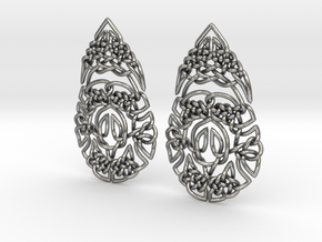 Celtic Rain Drop Knot Earring in Natural Silver