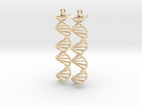 DNA Molecule Earrings, ladder, 2 pieces. in 14K Yellow Gold
