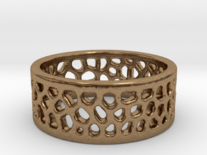 Cell Ring - Size 6 in Natural Brass