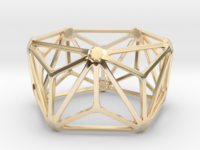 Catalan Bracelet - Triakis Icosahedron in 14k Gold Plated Brass: Large