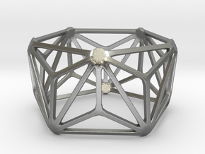 Catalan Bracelet - Triakis Icosahedron in Natural Silver: Large