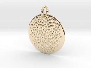 Seed Pattern Pendant in 14K Yellow Gold