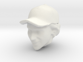 1/20 Senna Head in Cap in White Natural Versatile Plastic