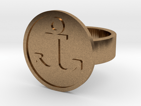 Anchor Ring in Natural Brass: 8 / 56.75