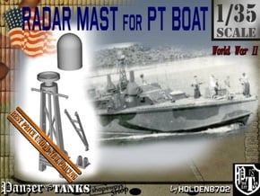 1-35 Radar Mast For PT BOAT in Tan Fine Detail Plastic