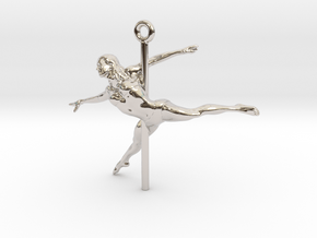 PoleDancer Ballerina charm in Platinum