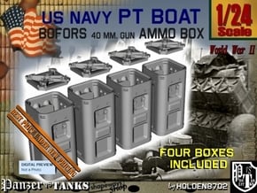 1-24 Bofors Ammo Box Set1 in Tan Fine Detail Plastic