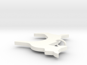 Arcadia Doe Necklace Pendant in White Processed Versatile Plastic
