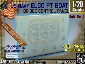 1-20 PT Boat Bridge Control Pannel Typ1 in Tan Fine Detail Plastic