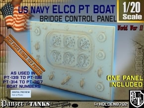 1-20 PT Boat Bridge Control Pannel Typ2 in Tan Fine Detail Plastic