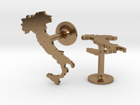 Italy Cufflinks in Natural Brass