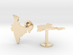 India Cufflinks in 14k Gold Plated Brass