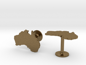 Australia Cufflinks in Natural Bronze