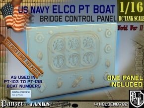 1-16 PT Boat Bridge Control Pannel Typ1 in Tan Fine Detail Plastic