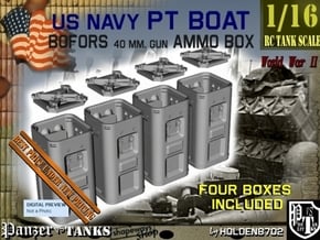 1-16 Bofors Ammo Box Set1 in Smooth Fine Detail Plastic