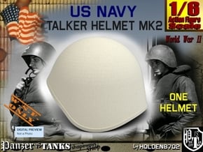 1-6 USN Mk2 Talker Helmet in White Natural Versatile Plastic