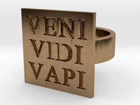 Veni Vidi Vapi Ring in Natural Brass: 8 / 56.75