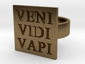 Veni Vidi Vapi Ring in Natural Bronze: 8 / 56.75