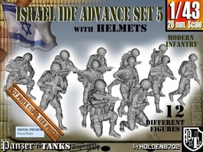 1-43 IDF HELMET ADVANCE SET 5 in Smooth Fine Detail Plastic