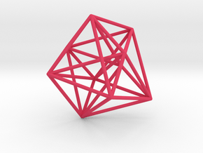 Truncated 4-Dimensional Simplex in Pink Processed Versatile Plastic