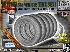 1/35 6.00 X 16 Dunlop Fort Tire SET1 in Tan Fine Detail Plastic
