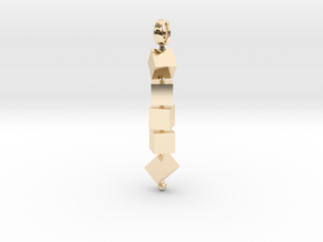 Totem of Cubes (Still) in 14K Yellow Gold