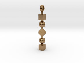 Totem of Cubes&Spheres (Still) in Natural Brass