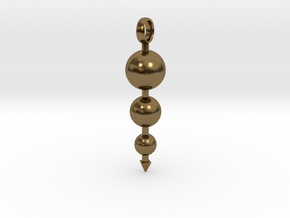 Totem of Spheres (Still) in Polished Bronze