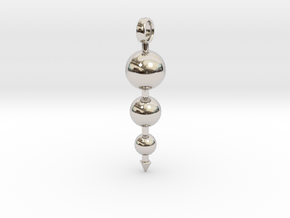 Totem of Spheres (Still) in Rhodium Plated Brass