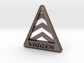 Saab Viggen Badge in Polished Bronzed Silver Steel