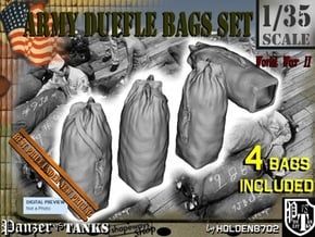 1-35 Army Duffle Bags Set1 in Tan Fine Detail Plastic