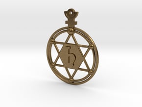 The Saturnus (precious metal earring/pendant) in Natural Bronze