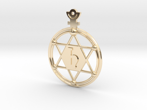 The Saturnus (precious metal earring/pendant) in 14k Gold Plated Brass