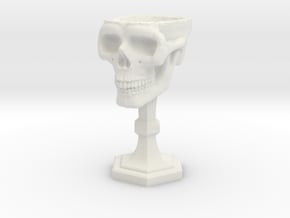 Chalice: Skull Chalice for 1:24 scale (1/2 scale) in White Natural Versatile Plastic