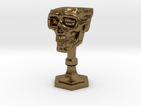 Chalice: Skull Chalice for 1:24 scale (1/2 scale) in Natural Bronze