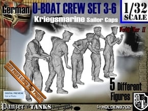 1-32 German U-Boot Crew Set3-6 in Tan Fine Detail Plastic