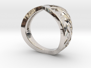 Palm ring external in Platinum: 1.5 / 40.5
