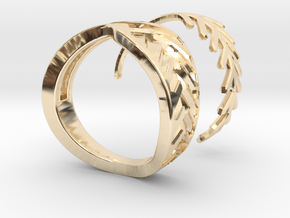 Palm ring duo in 14K Yellow Gold: 1.5 / 40.5