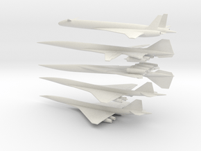 1/400 BOEING/NASA SUPERSONIC TRANSPORTS SST HSCT in White Natural Versatile Plastic