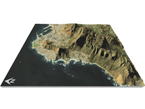 Table Mountain Map: 8.5"x11" Portrait in Glossy Full Color Sandstone