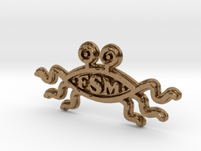 FSM - Logo - 50mm in Natural Brass